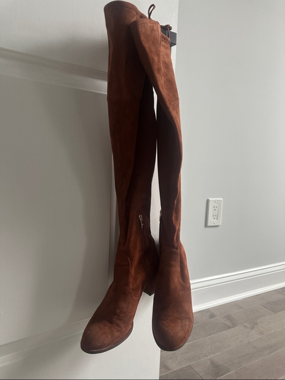 Marc Fisher Chestnut Suede Over-the-Knee Boots - Picture 3 of 4